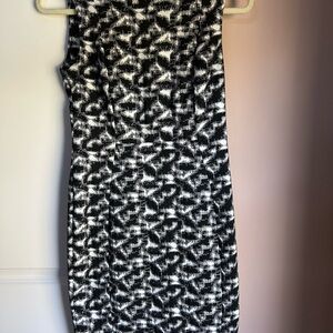 Calvin Klein Monochrome Abstract Midi Dress